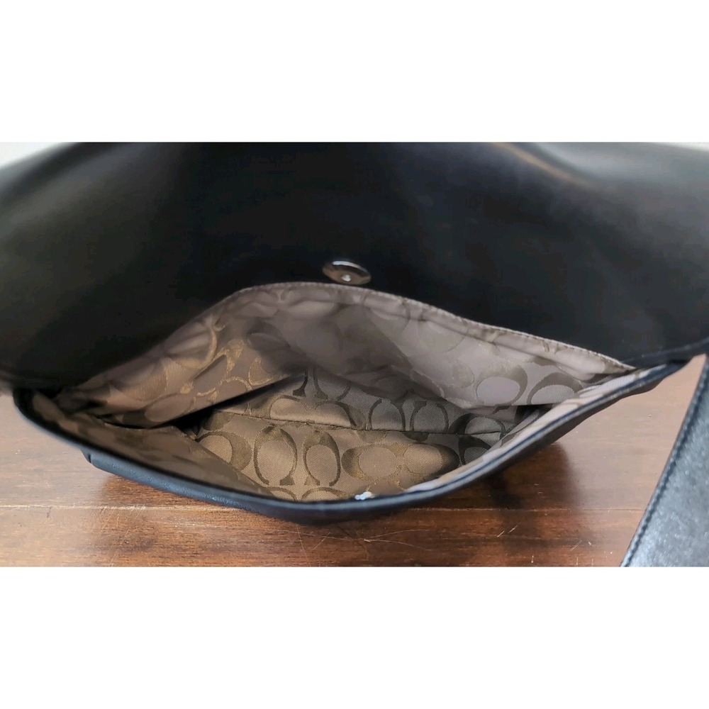 Coach Legacy Flap 9332 Vintage Flap Crossbody Black Leather - Picture 11 of 12